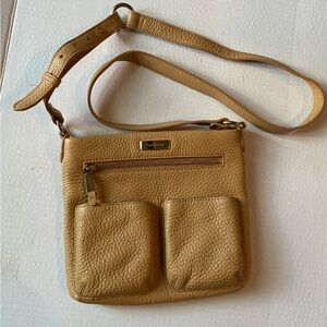 Cole Haan light Tan Leather Crossbody Bag